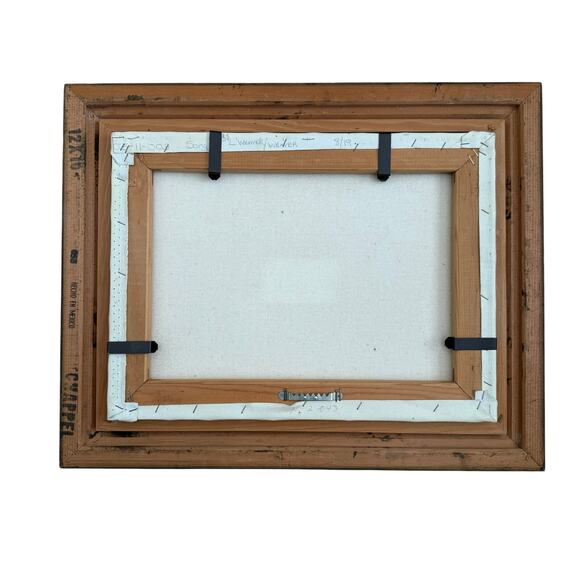 Vintage C. Carson Original Framed Oil On Canvas Painting Art Pheasants Signed - Picture 5 of 5